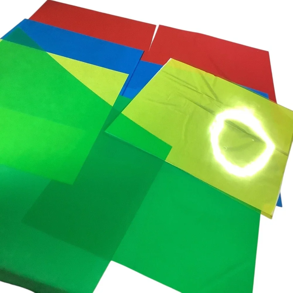 Colored Transparent Plastic Sheets Assorted‎ Red Blue Green Yellow Craft Film